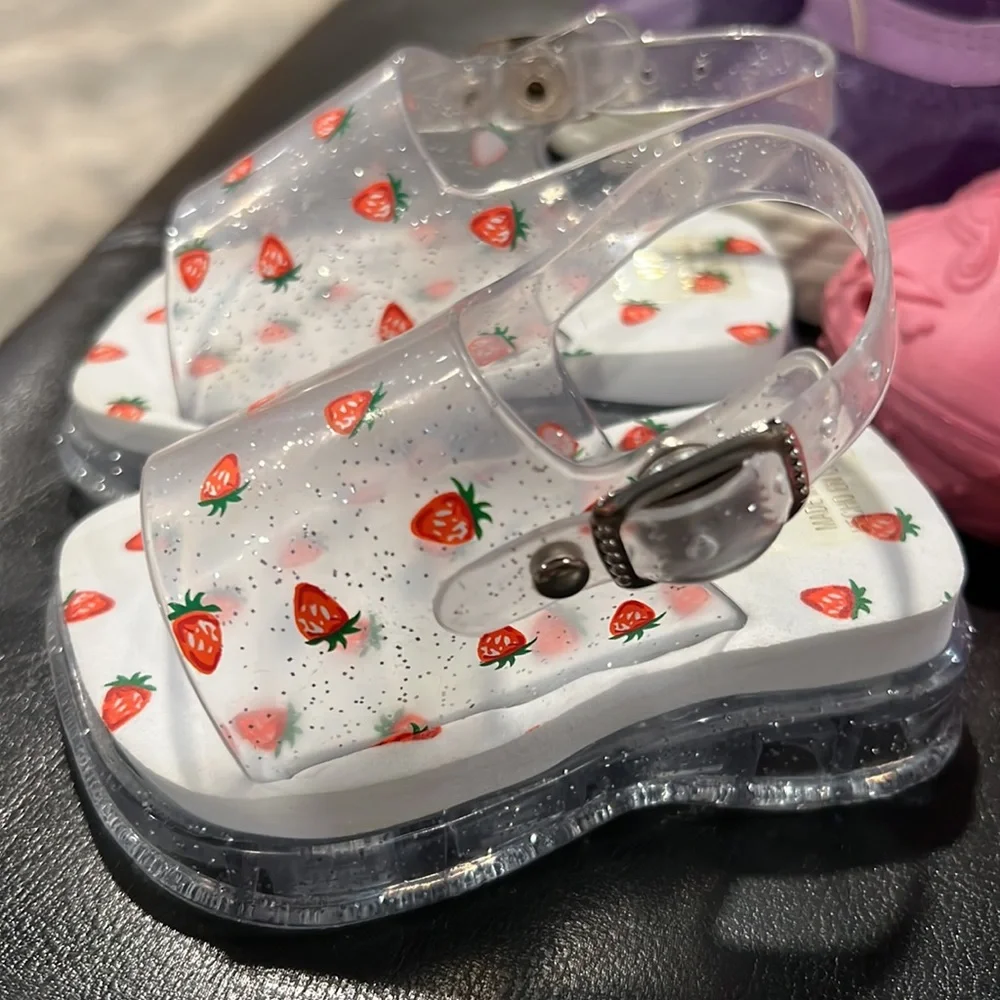 Lot of 3 size 1 shoes Children’s Place Fur Lined Snow Boots Strawberry Sandals